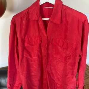 Vibrant 100% silk blouse. Size S